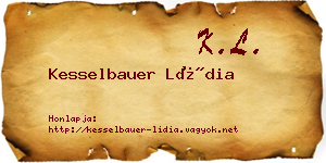 Kesselbauer Lídia névjegykártya